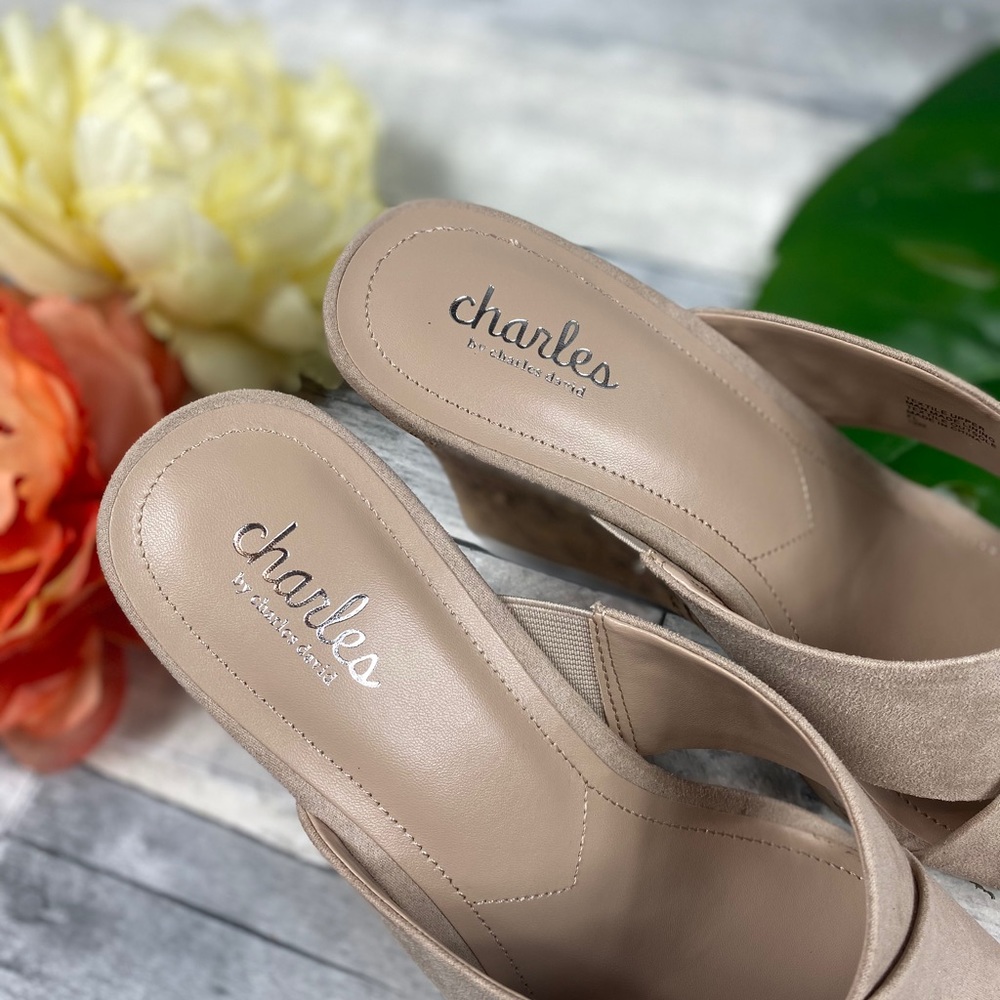Charles by Charles David Latrice wedge shoes mule - Picture 2 of 7